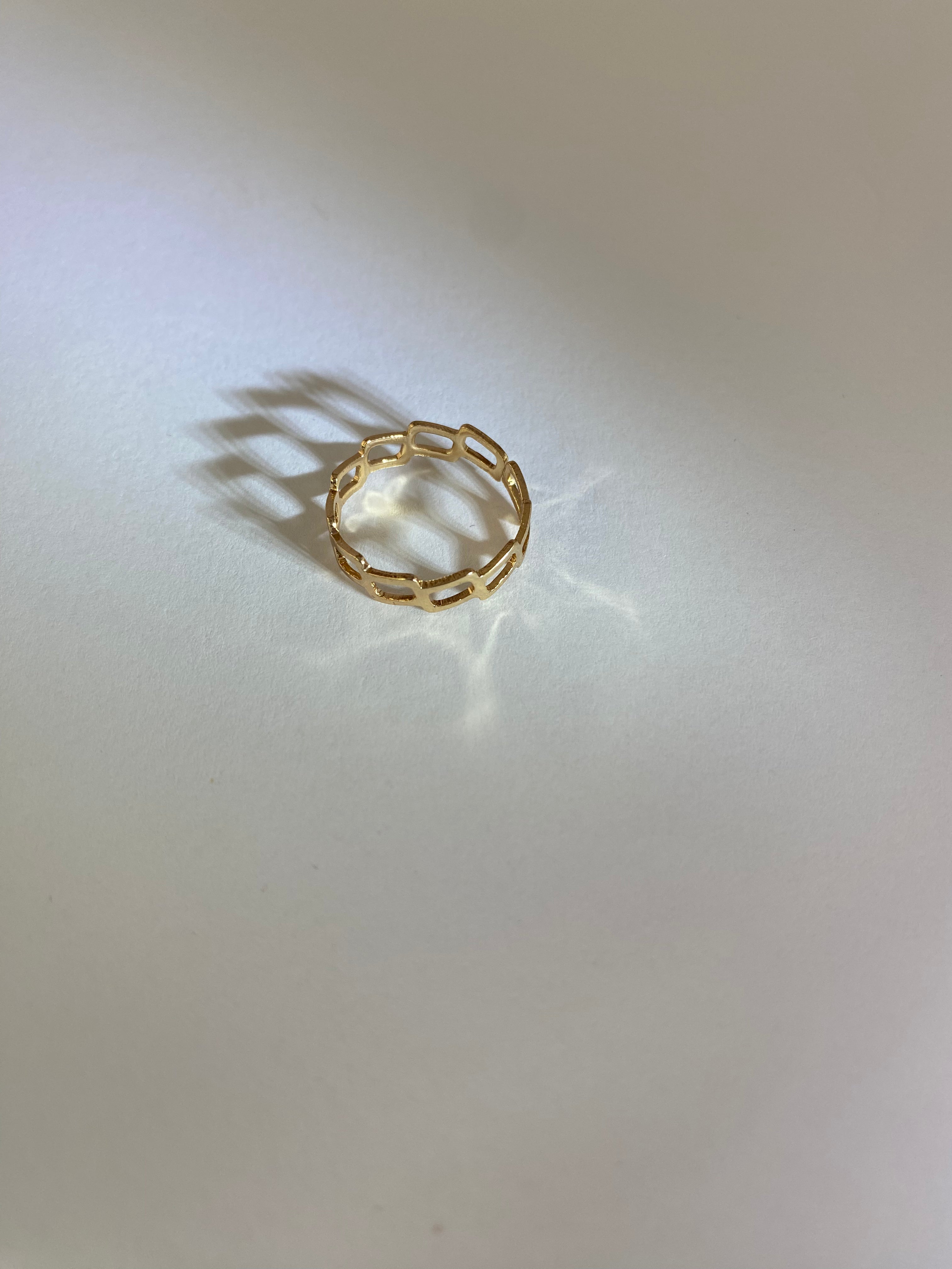 Rhodese Chain Gold Ring 326