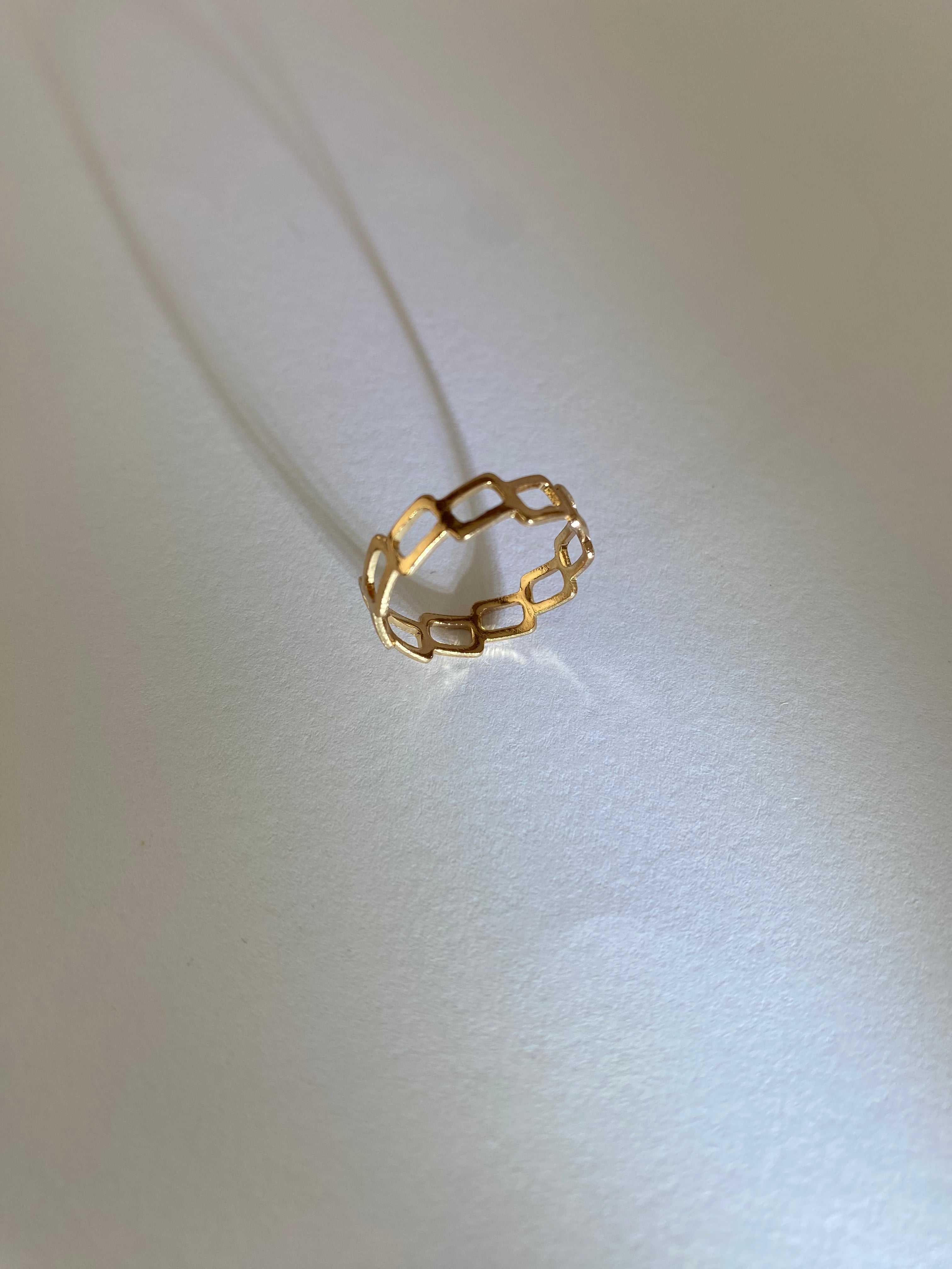 Rhodese Chain Gold Ring 326