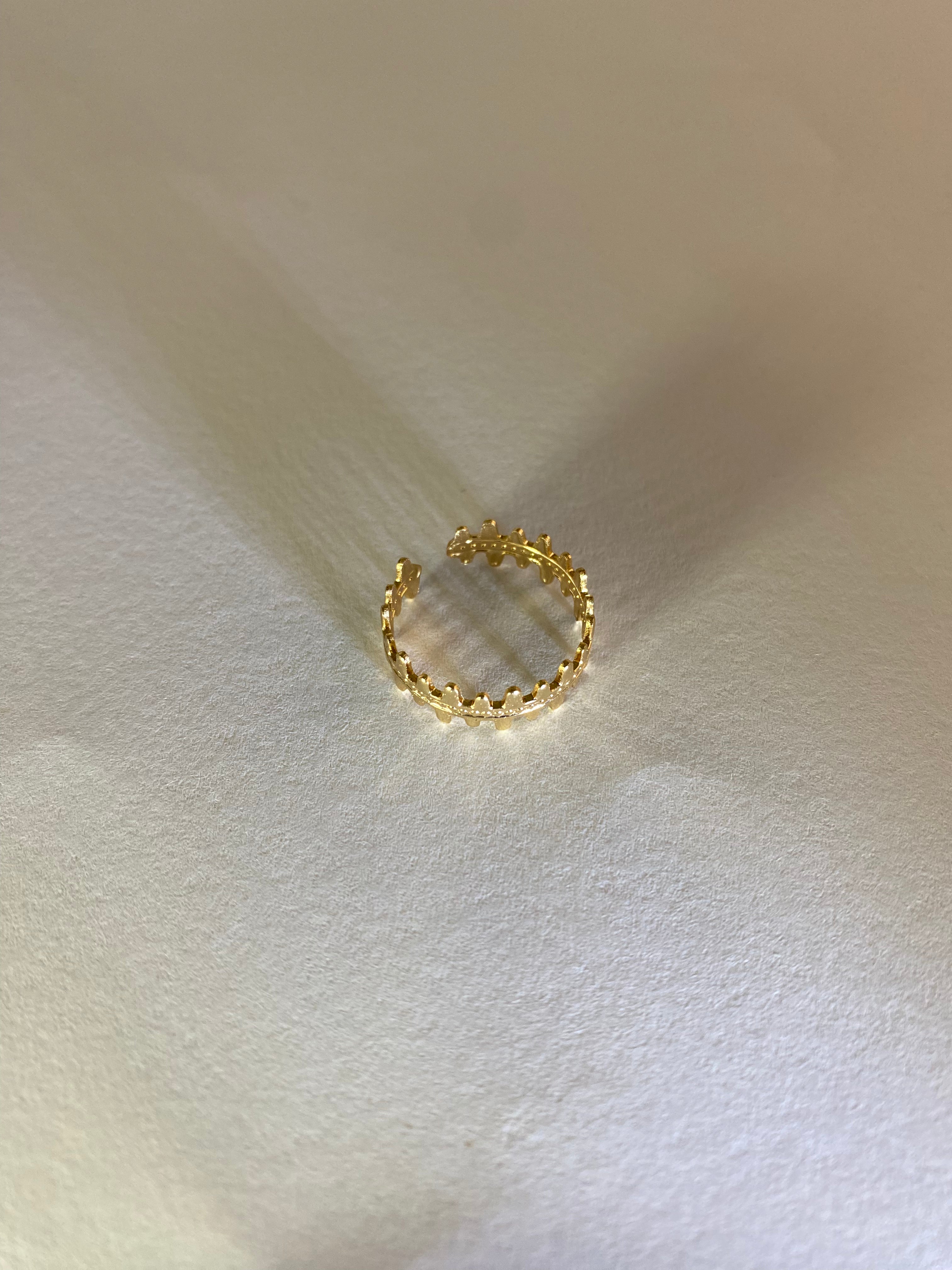 Rhodese Cross Gold Ring