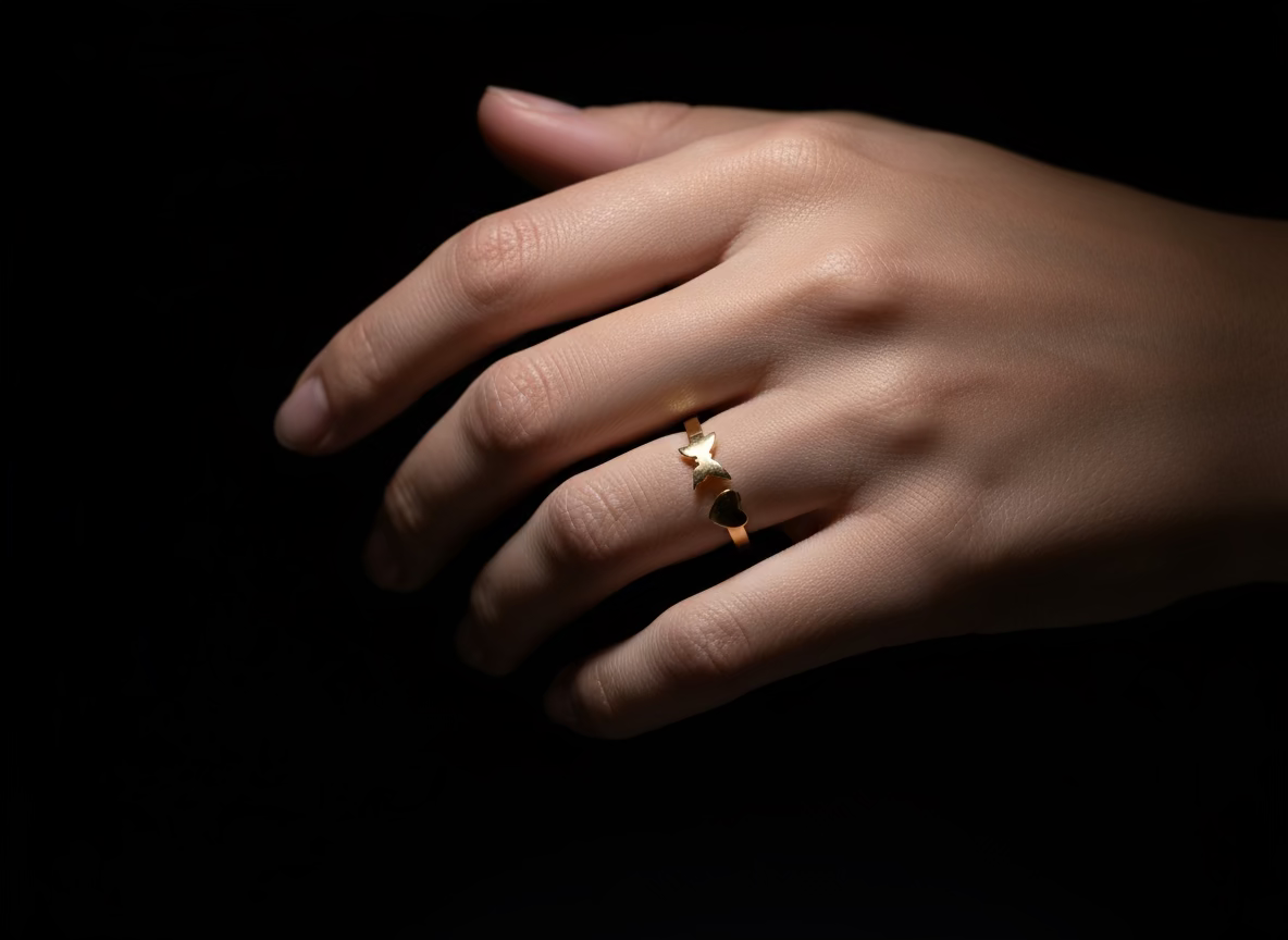 Rhodese Wing Gold Ring