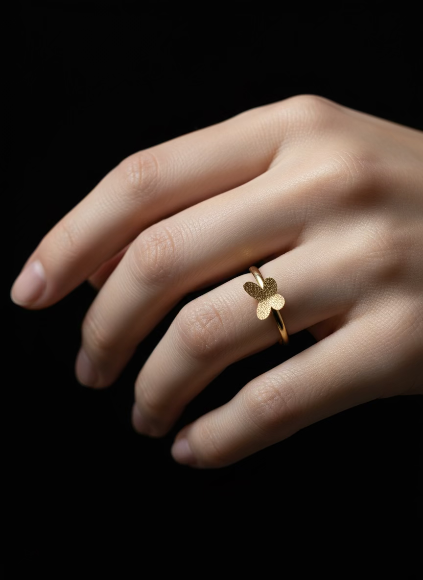 Rhodese Clover Gold Ring