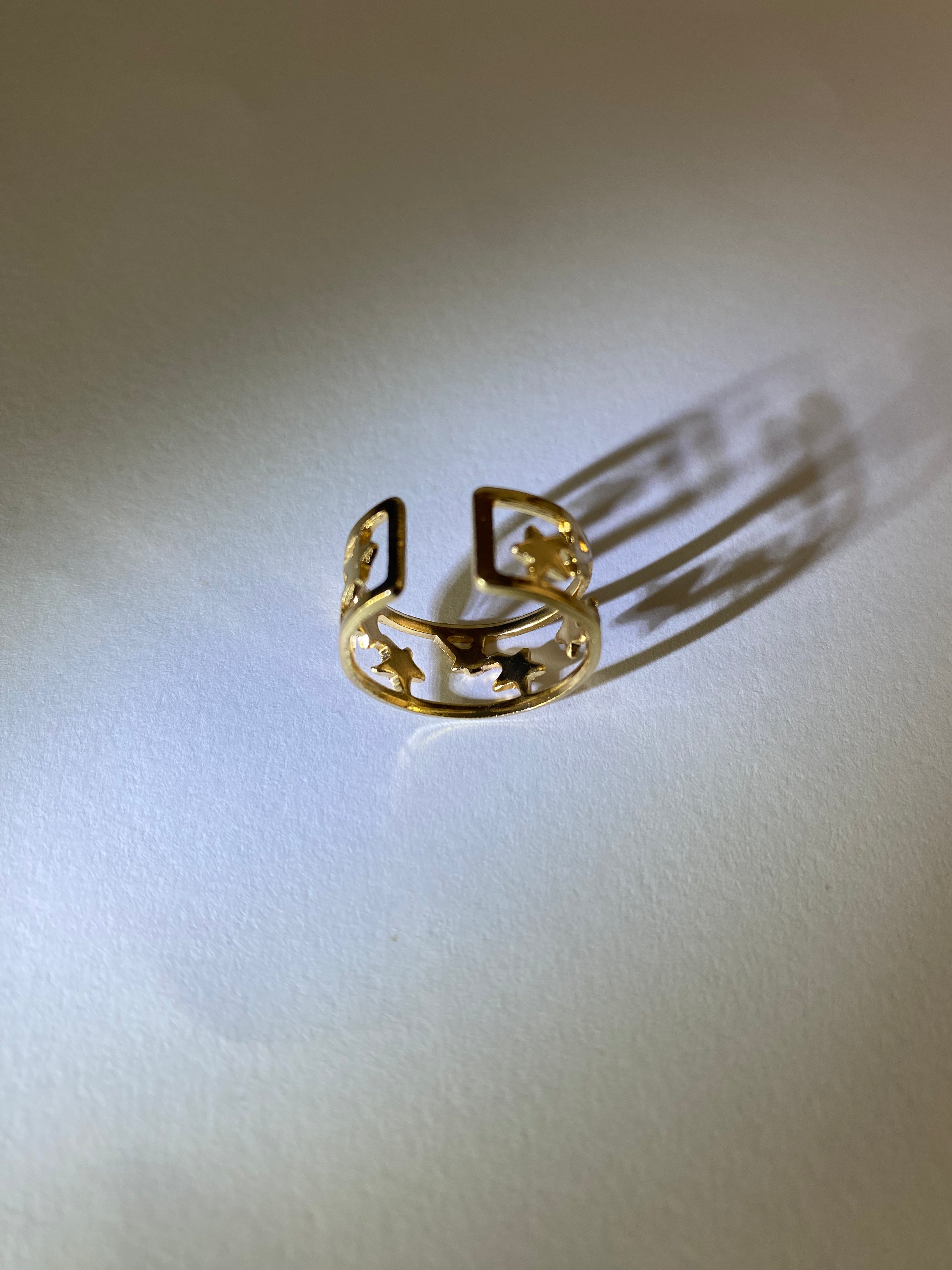 Rhodese Bold Link Gold Ring