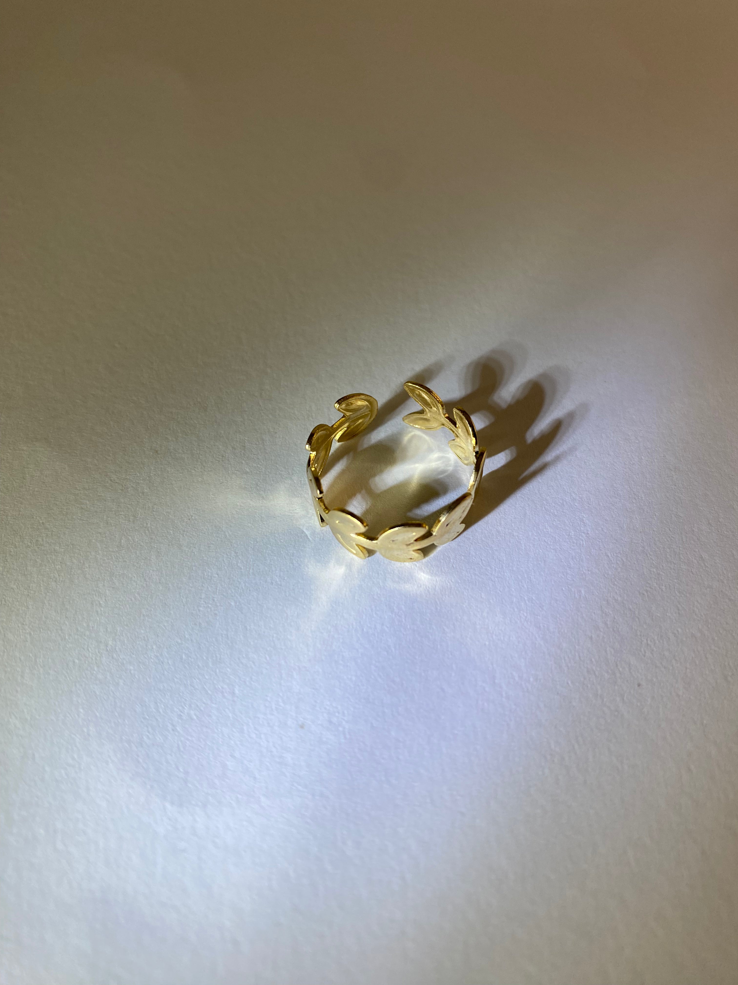 Rhodese Olive Gold Ring