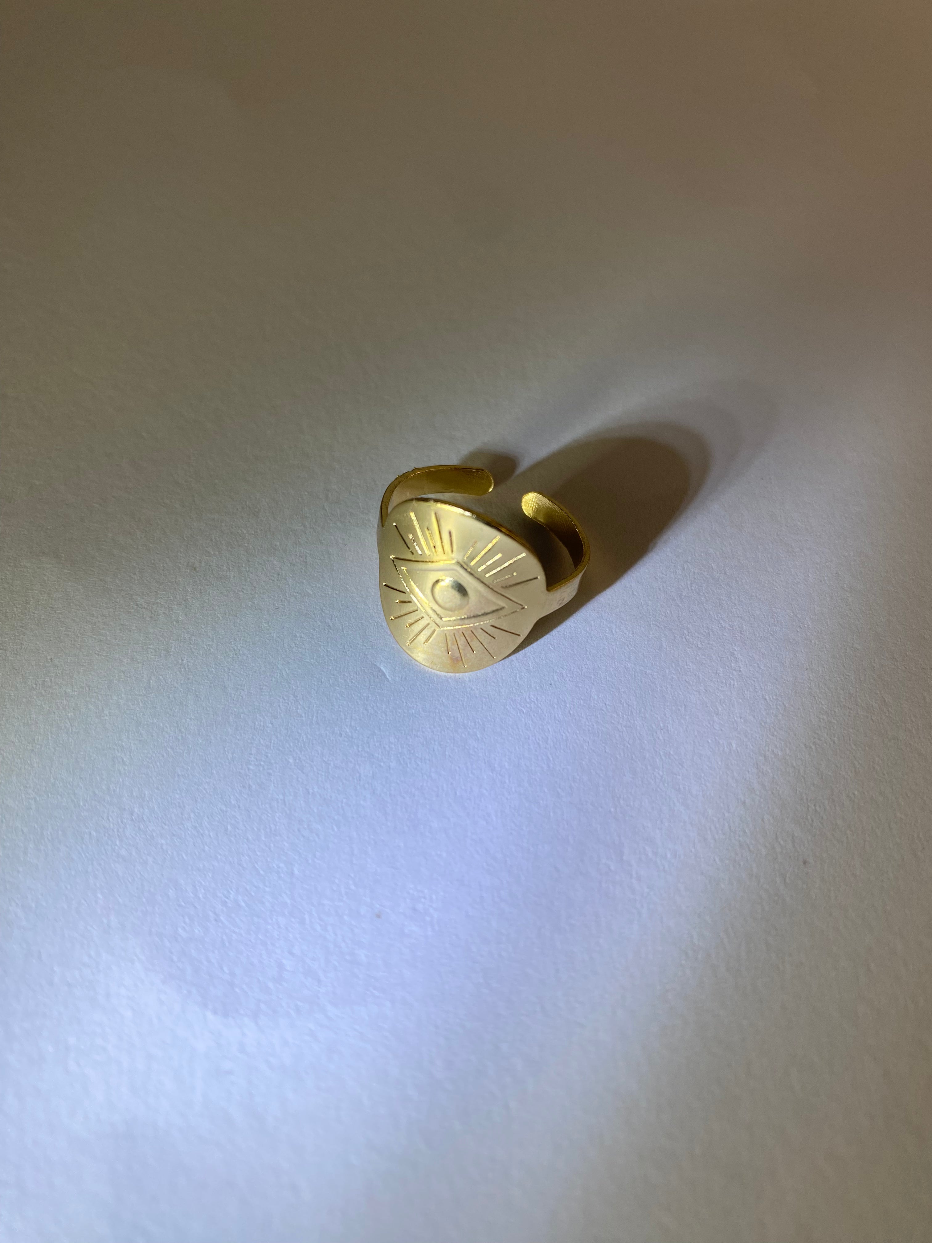 Rhodese Eye Gold Ring