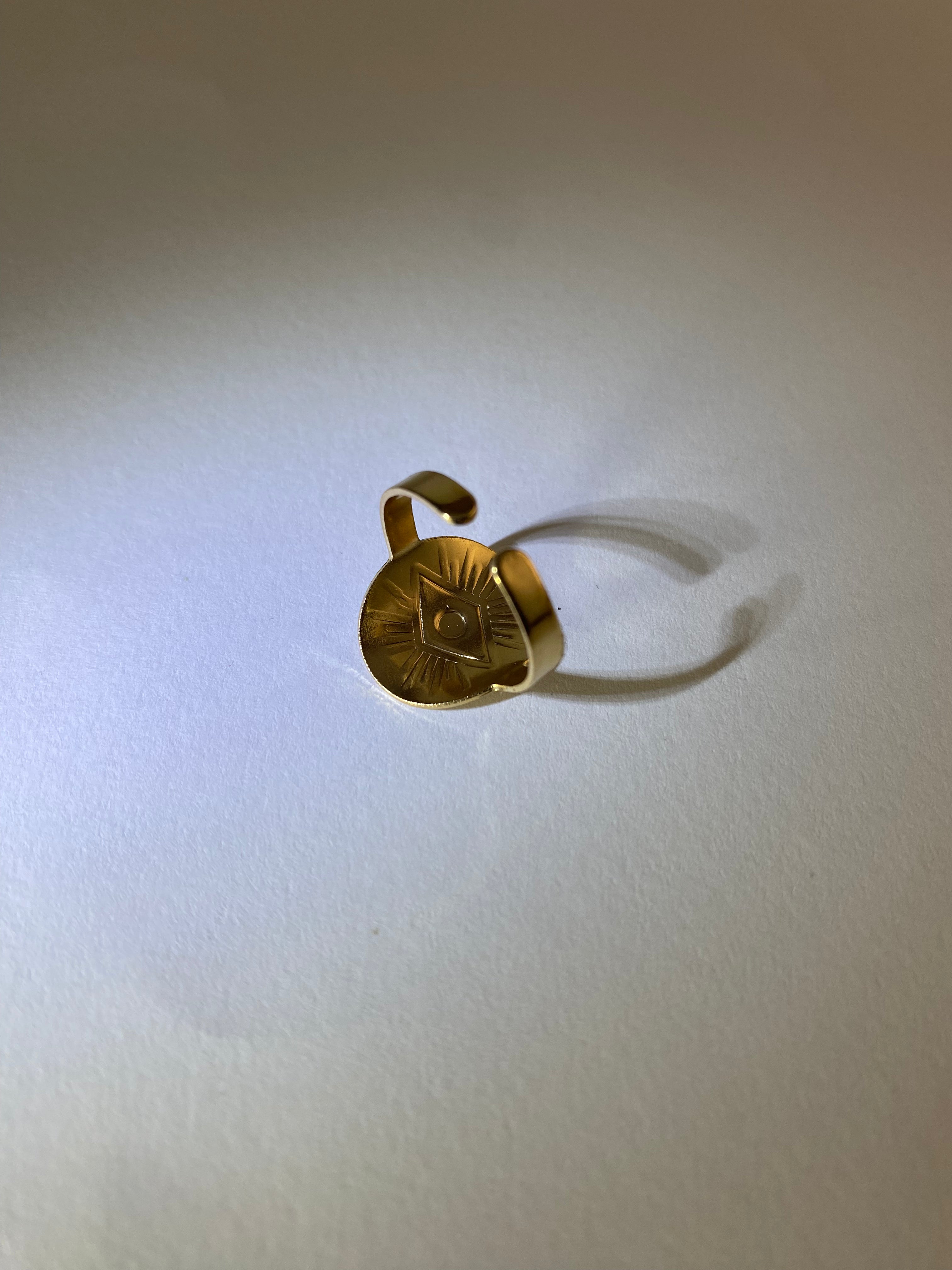 Rhodese Eye Gold Ring