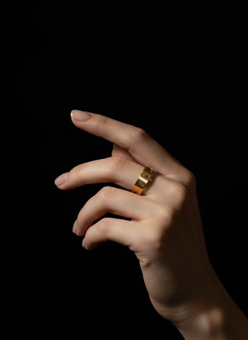 Rhodese Bold Classic Gold Ring