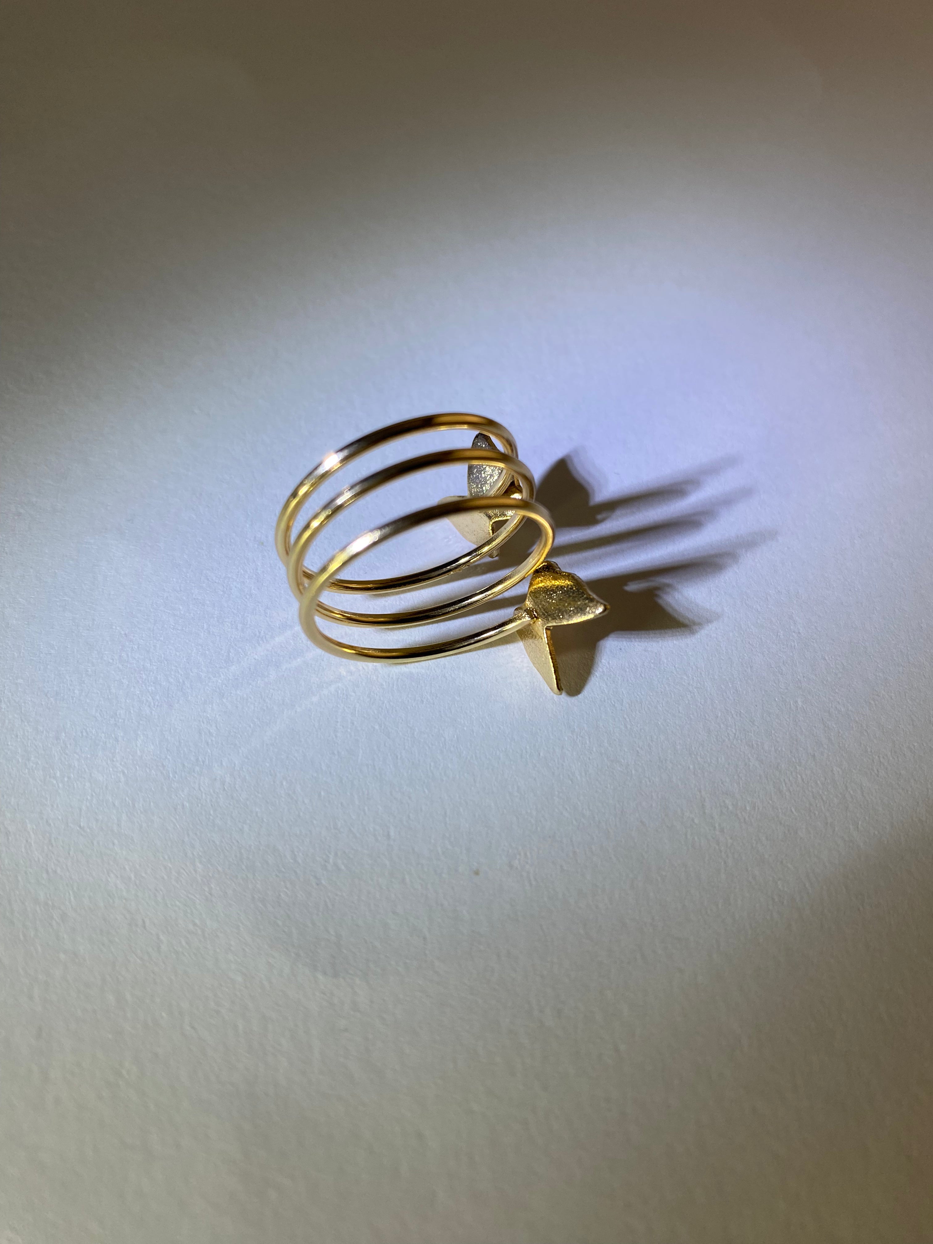 Rhodese Butterfly Gold Ring