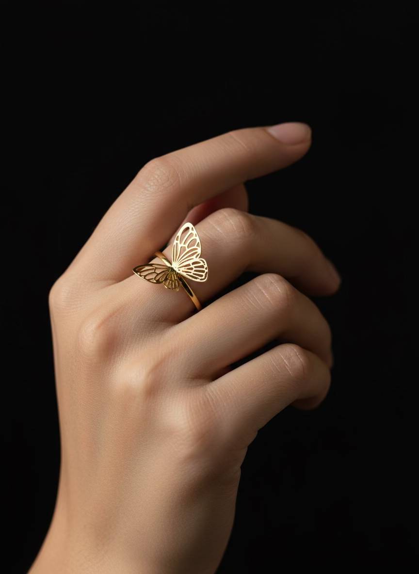 Rhodese Monarch Butterfly Ring
