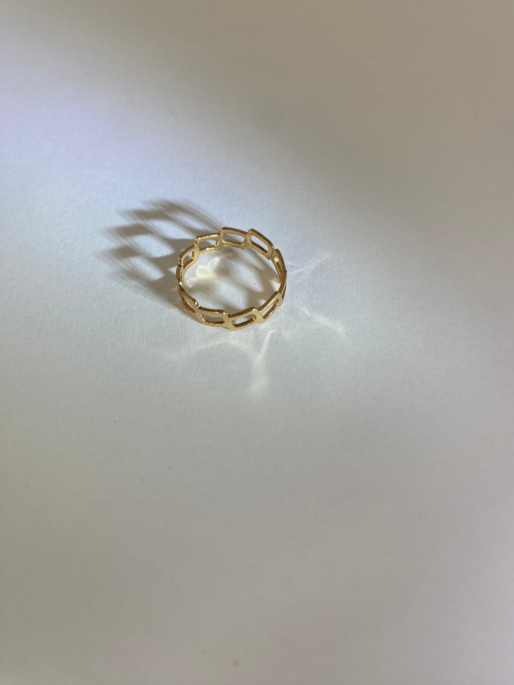 Rhodese Chain Gold Ring 326