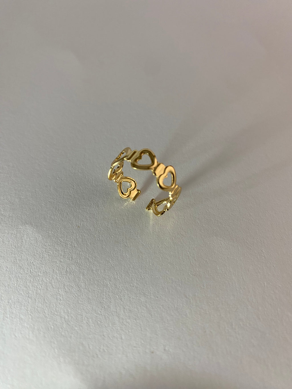 Triple Heart Gold Ring Yüzük