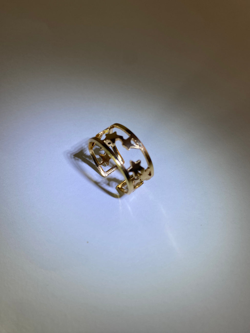 Rhodese Bold Link Gold Ring