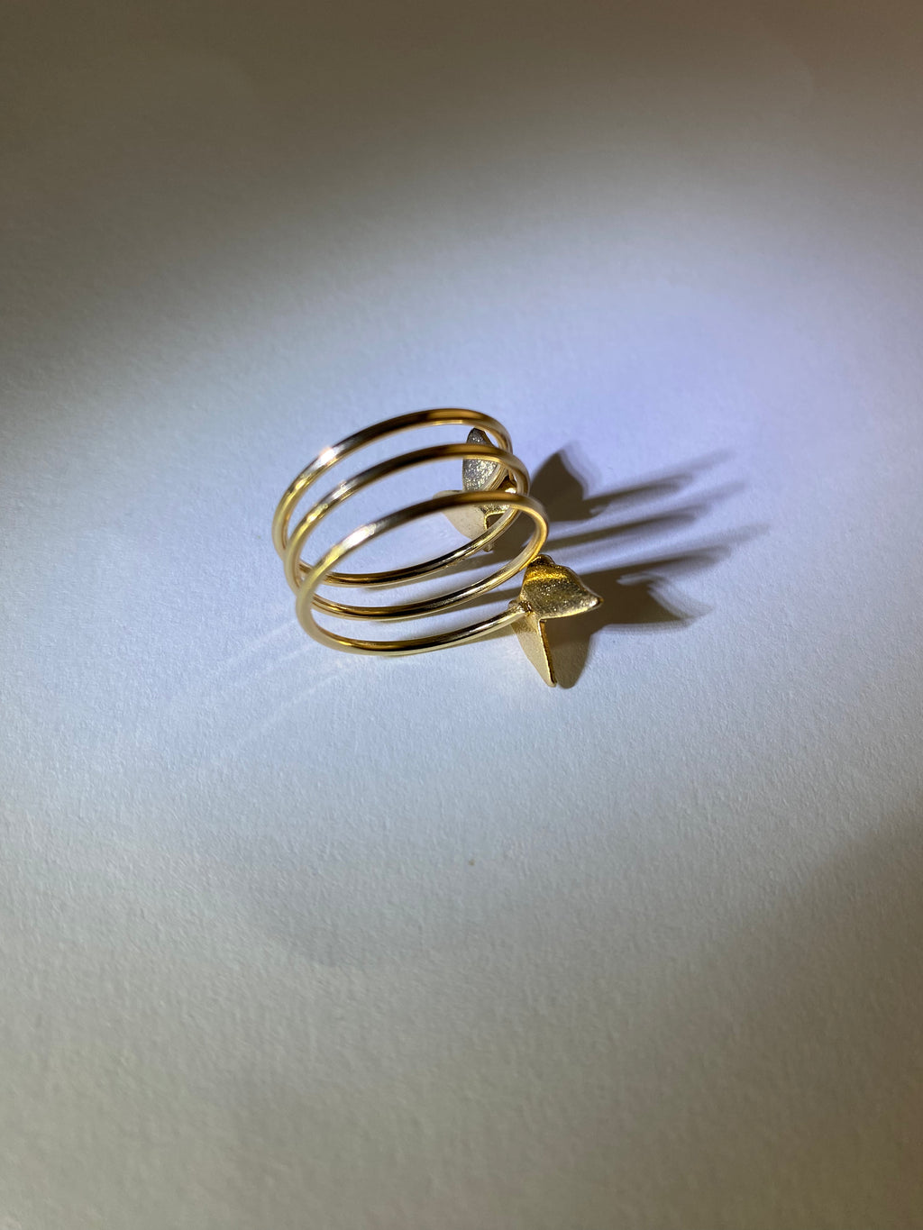 Rhodese Butterfly Gold Ring
