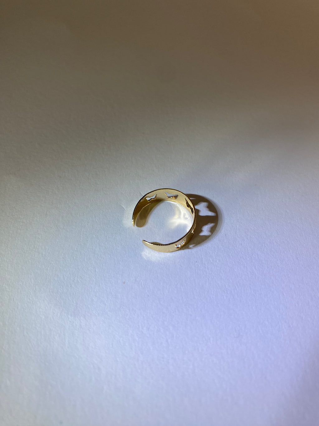 Rhodese Hammered Gold Band